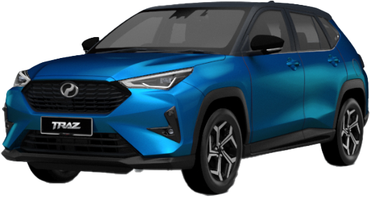 Perodua Traz Electric Blue 2-Tone
